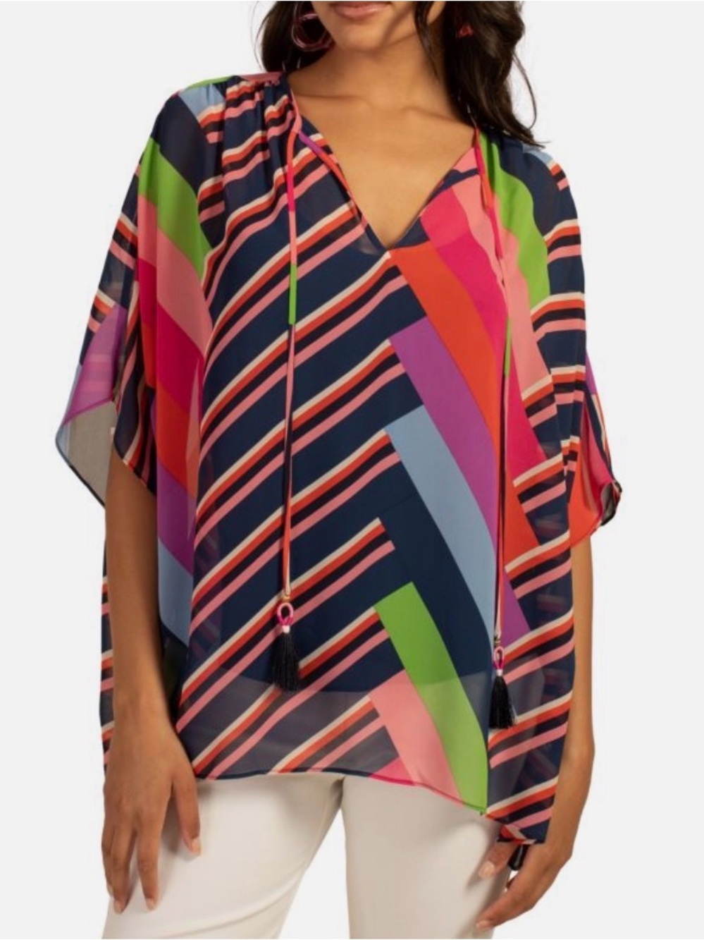 Trina Turk Multicolor V-Neck Tunic